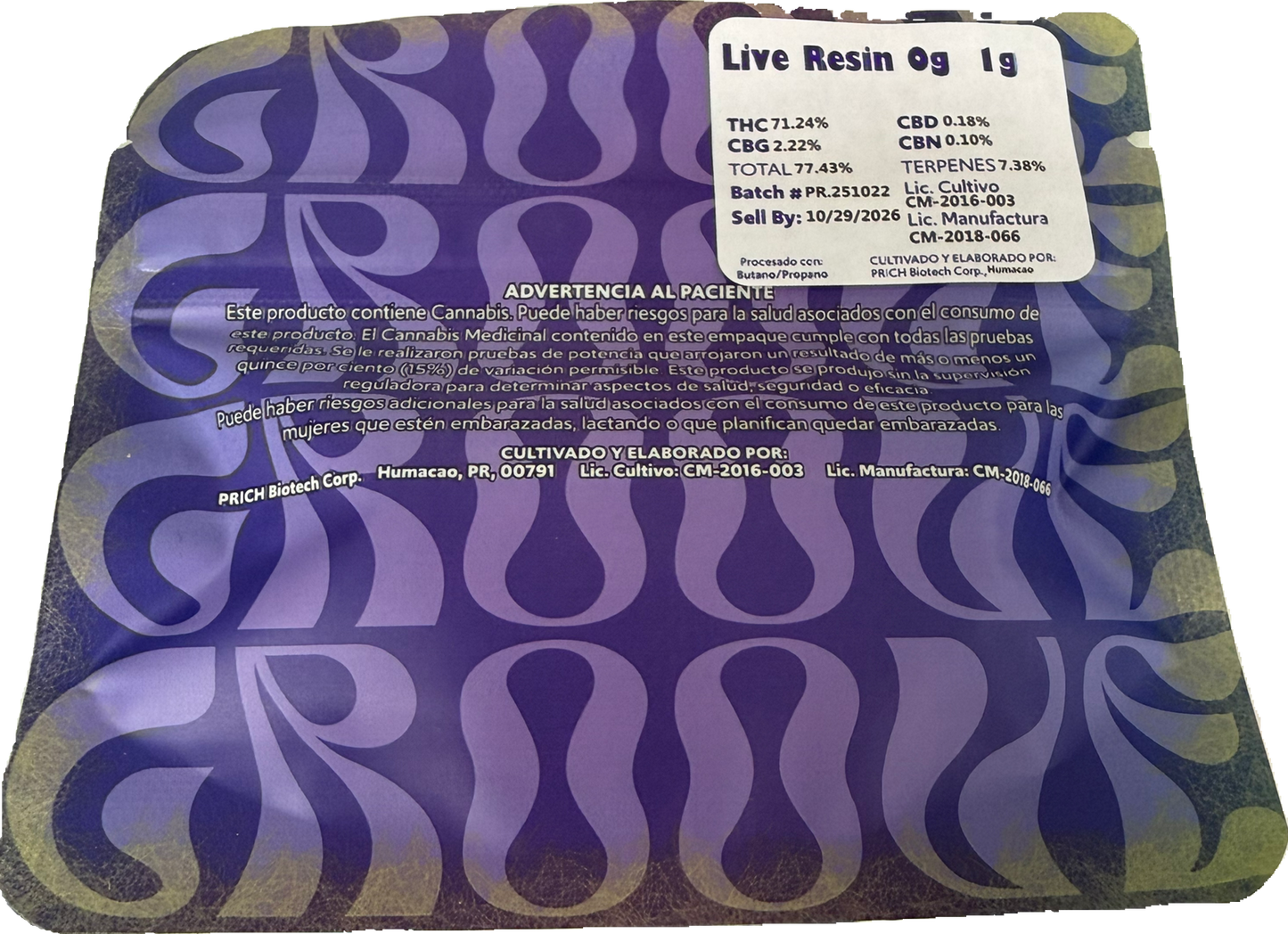 Live Resin OG - 1G - Disposable